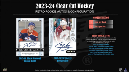 2023-24 Upper Deck Clear Cut Hockey Hobby, Box