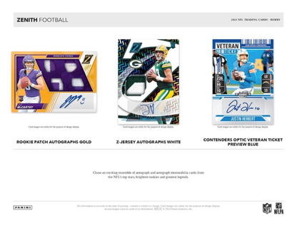 2024 Panini Zenith Football Hobby, Box