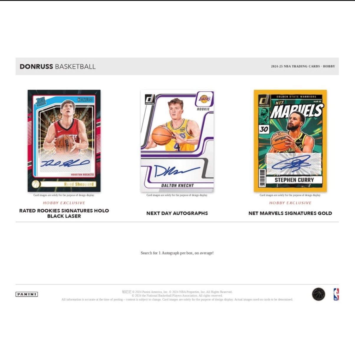 2024-25 Panini Donruss Basketball Hobby, Box
