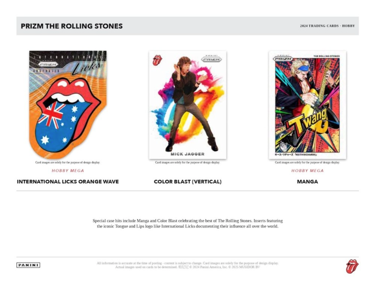 2024 Panini Prizm The Rolling Stones Hobby, Mega Box
