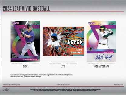 2024 Leaf Vivid Baseball Hobby, Box