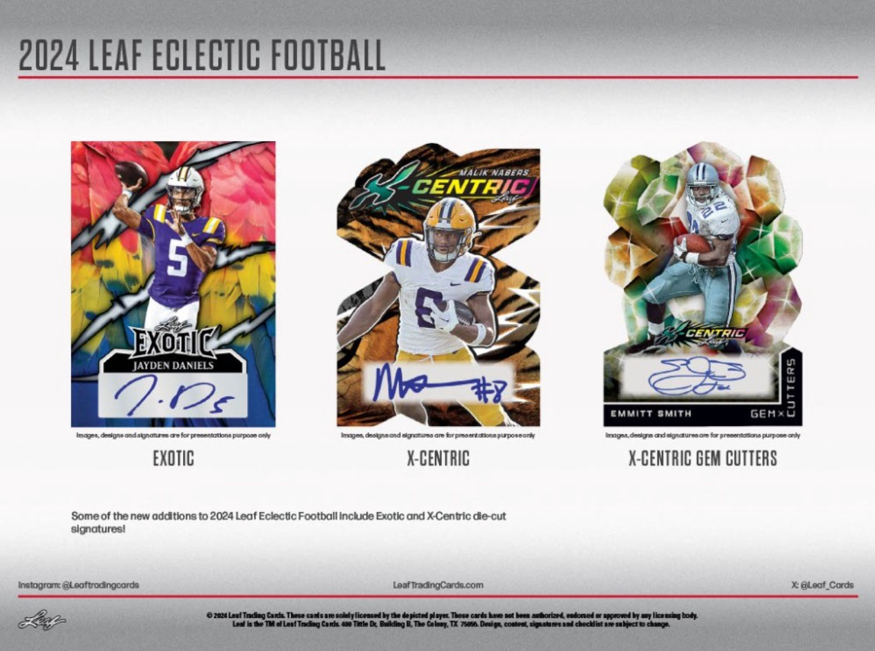 2024 Leaf Eclectic Football Hobby, 12 Box Case