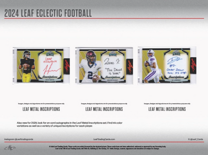 2024 Leaf Eclectic Football Jumbo, Box