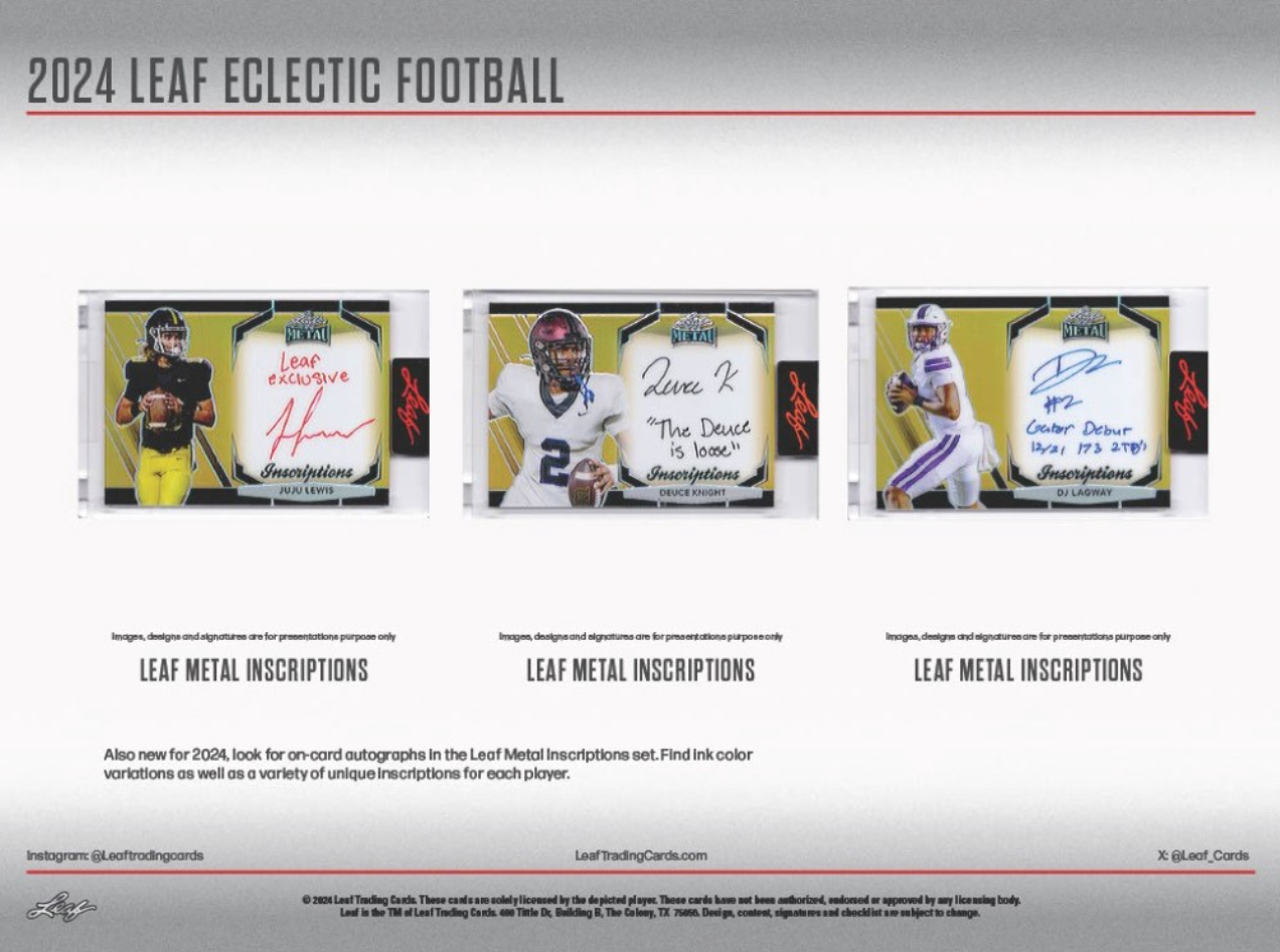 2024 Leaf Eclectic Football Hobby, Box