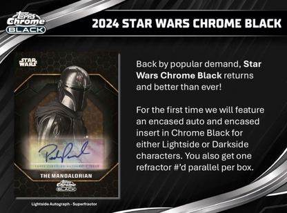 2024 Topps Chrome Black Star Wars Hobby, Box