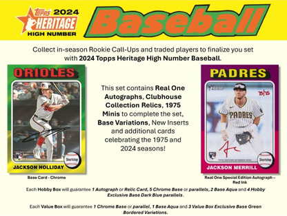 2024 Topps Series Heritage High Number Baseball Hobby, Pack