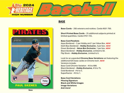 2024 Topps Series Heritage High Number Baseball Hobby, Pack