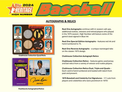 2024 Topps Series Heritage High Number Baseball Hobby, Pack