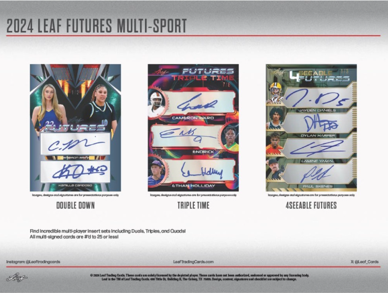 2024 Leaf Futures Multi-Sport, 20 Blaster Box Case