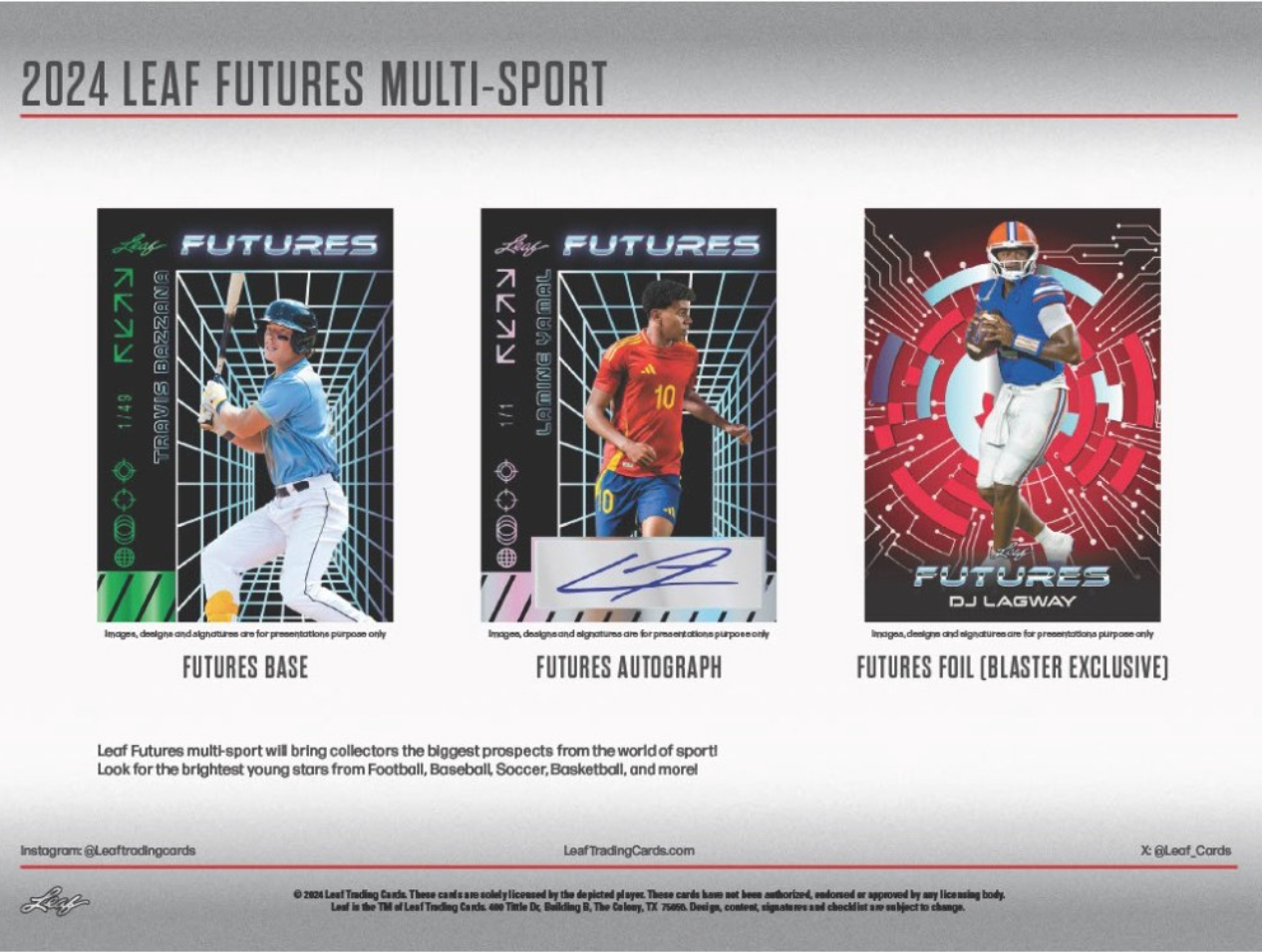 2024 Leaf Futures Multi-Sport, 20 Blaster Box Case
