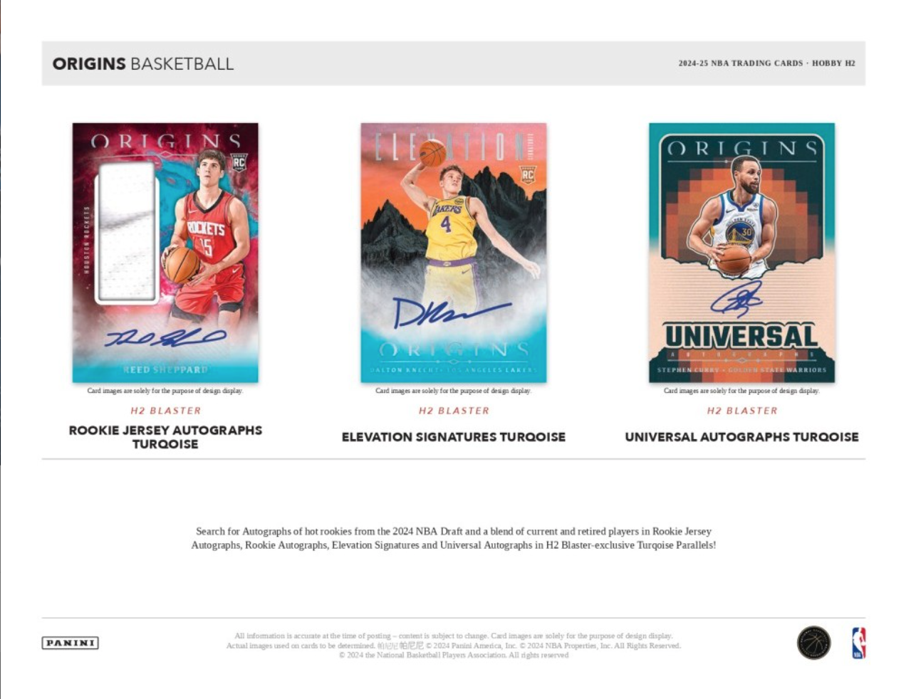 2024-25 Panini Origins Basketball H2, Pack