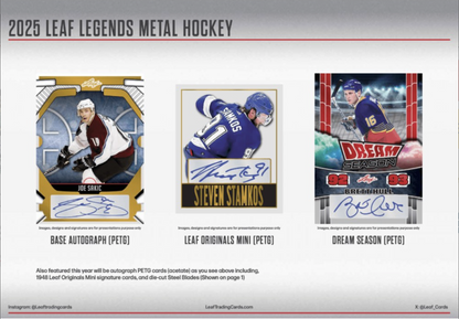 2025 Leaf Metal Legends Hockey Hobby, 20 Box Case