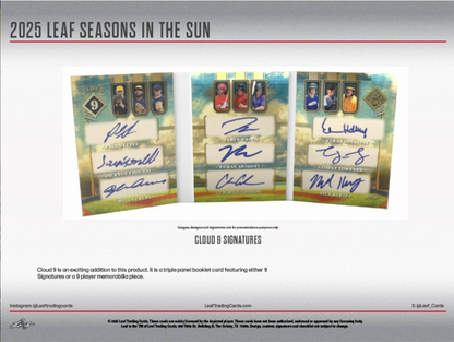 2025 Leaf Seasons In The Sun Baseball Hobby, Box