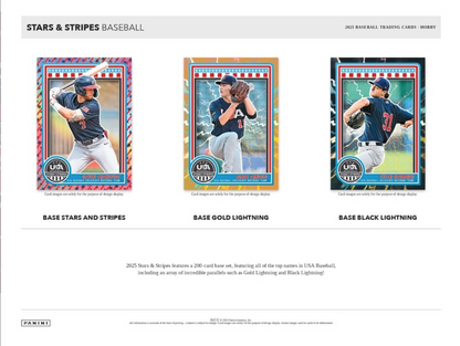 2025 Panini Stars and Stripes USA Baseball Hobby, Box