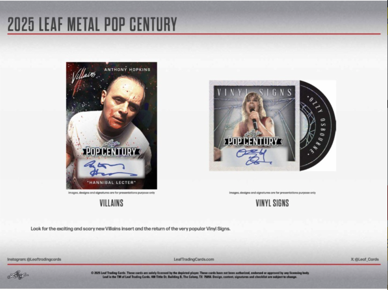 2025 Leaf Metal Pop Century Hobby, 10 Box Case