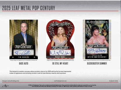 2025 Leaf Metal Pop Century Hobby, 10 Box Case