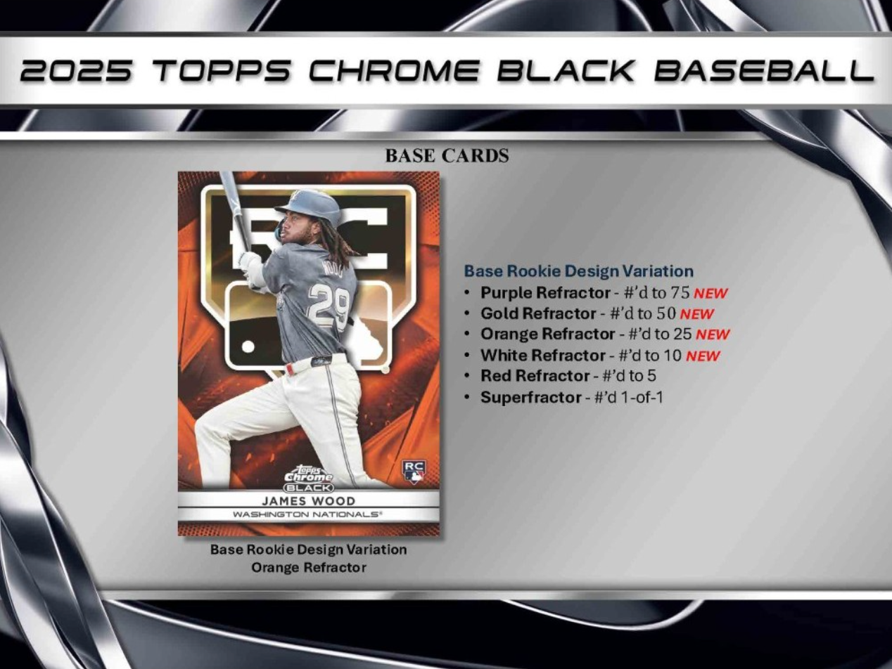 *LAST CASE* 2025 Topps Chrome Black Baseball Hobby, 12 Box Case