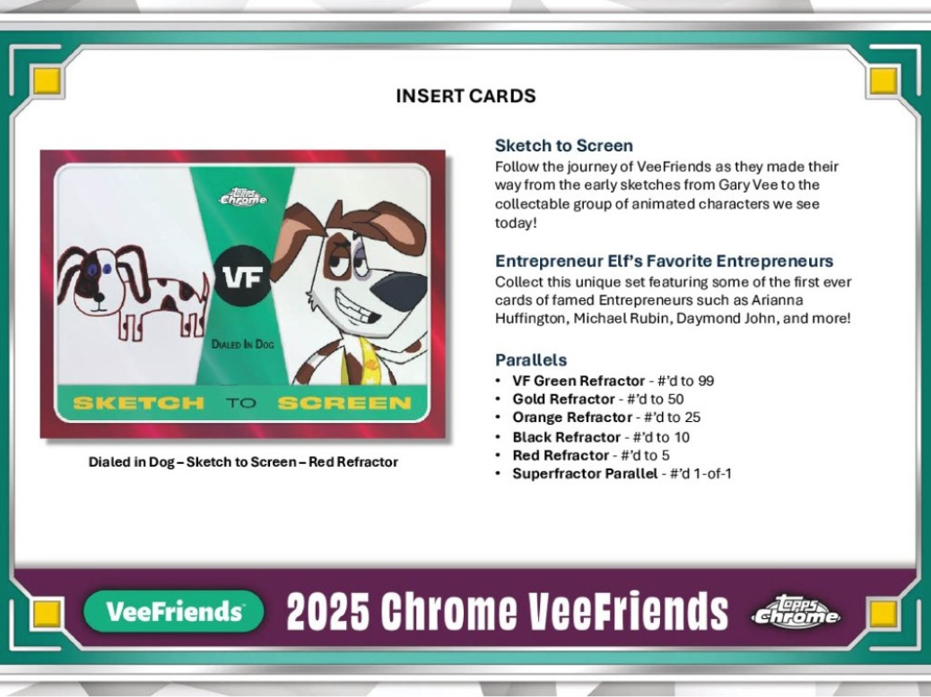 2025 Topps VeeFriends Chrome Hobby, Pack
