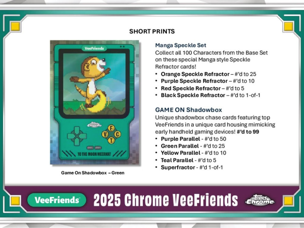 2025 Topps VeeFriends Chrome Hobby, Pack