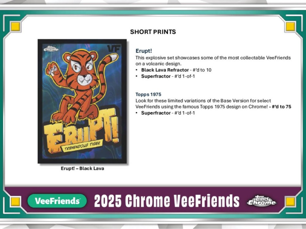 2025 Topps VeeFriends Chrome Hobby, Pack