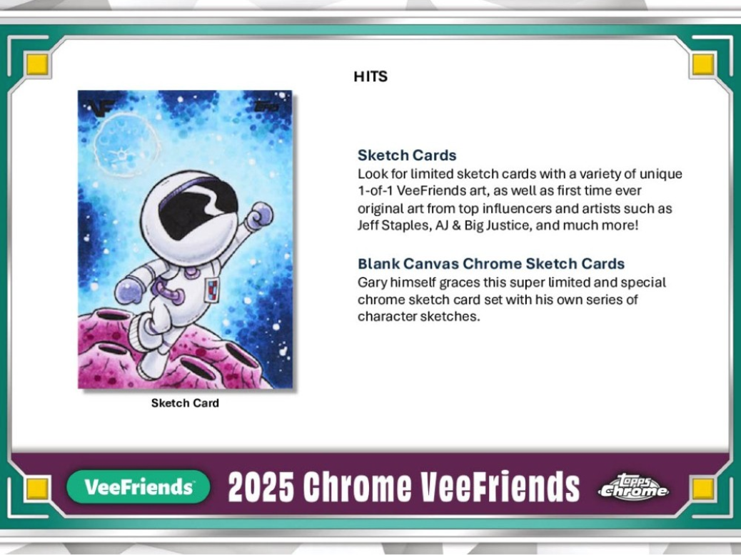 2025 Topps VeeFriends Chrome Hobby, Pack
