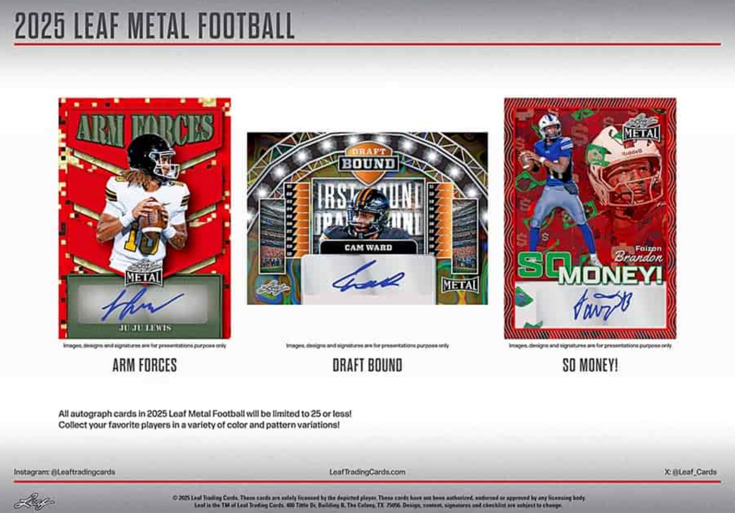 2025 Leaf Metal Football Jumbo, Box