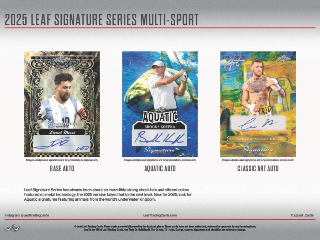 2025 Leaf Signature Series Multi-Sport Hobby, Box