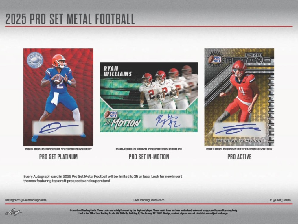 2025 Leaf Pro Set Metal Football Super, Box