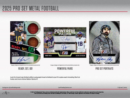 2025 Leaf Pro Set Metal Football Hobby, Box