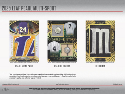 2025 Leaf Metal Pearl Multi-Sport Hobby, 2 Box Case