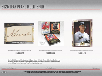 2025 Leaf Metal Pearl Multi-Sport Hobby, 2 Box Case