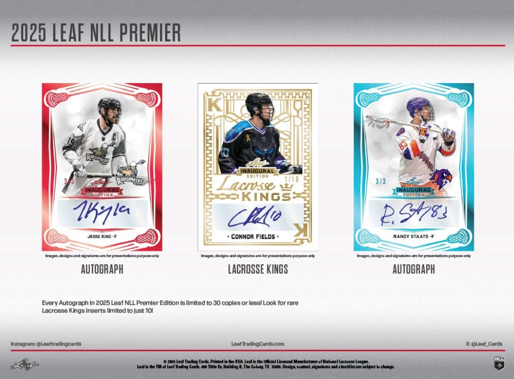 2025 Leaf National Lacrosse League Premier Edition Hobby, Box