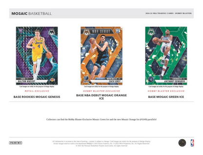 2024-25 Panini Mosaic Basketball Hobby Blaster, 20 Box (Green Ice) Case