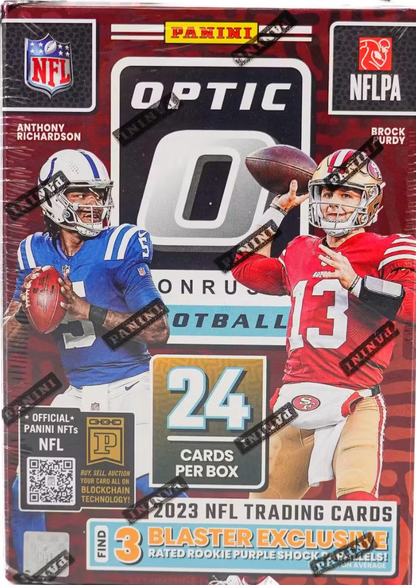 2023 Panini Donruss Optic Football, Blaster Box (Purple Shock)