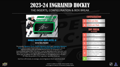 *LAST CASE* 2023-24 Upper Deck Engrained Hockey Hobby, 10 Box Case