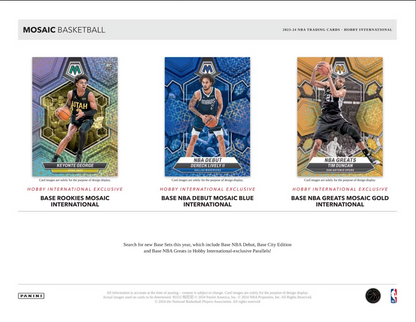 2023-24 Panini Mosaic Basketball Hobby International, Pack