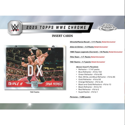 2025 Topps WWE Chrome Mega, 20 Box Case