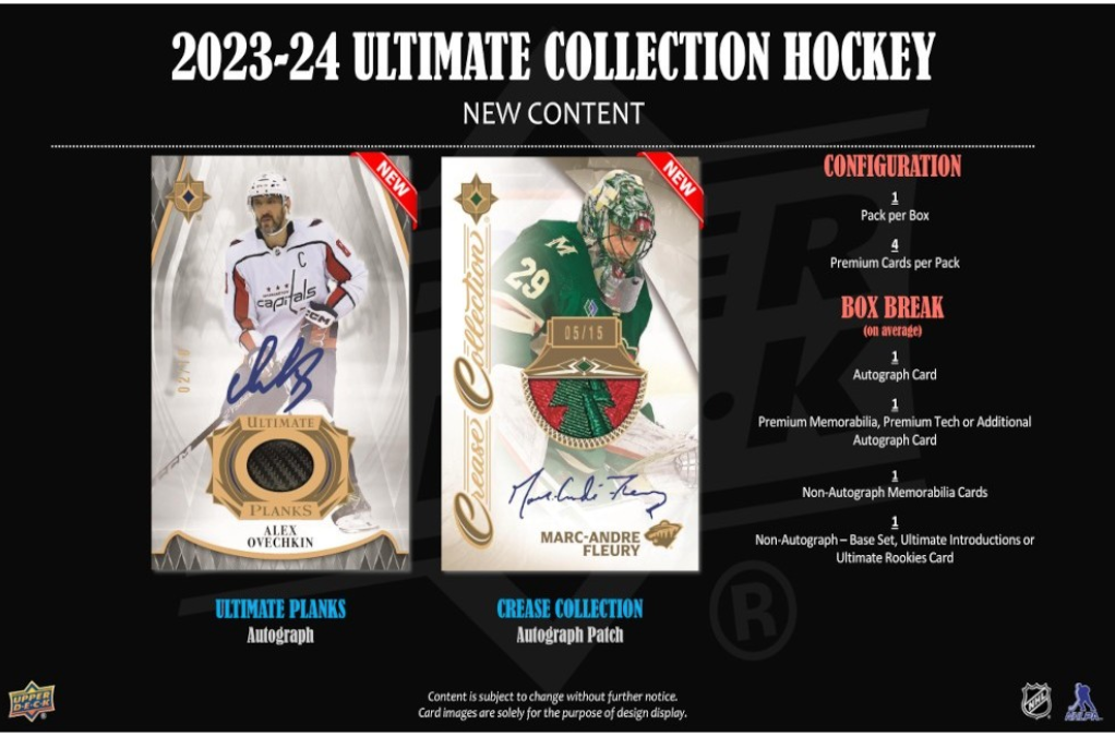 2023-24 Upper Deck Ultimate Hockey Hobby, 8 Box Inner Case
