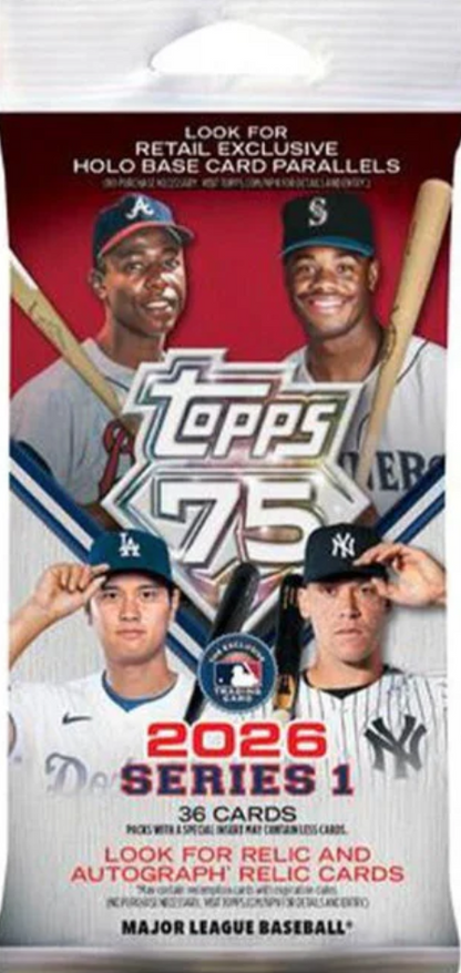 2026 Topps Series 1 Baseball, 108 Fat Pack Case