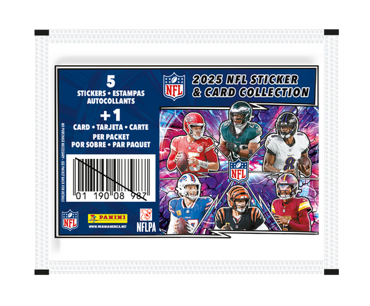 2025 Panini NFL Sticker & Card Collection Football, Sticker Pack