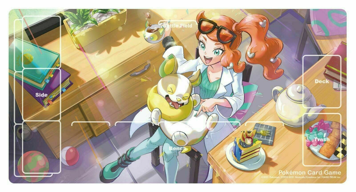 Pokemon Card Game Sonia Set Rubber Play Mat Sleeve Card Box Deck Case JAPAN
