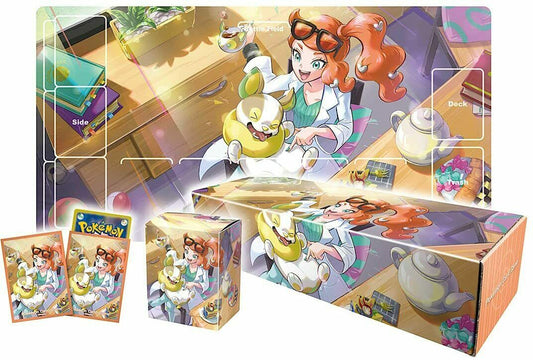 Pokemon Card Game Sonia Set Rubber Play Mat Sleeve Card Box Deck Case JAPAN