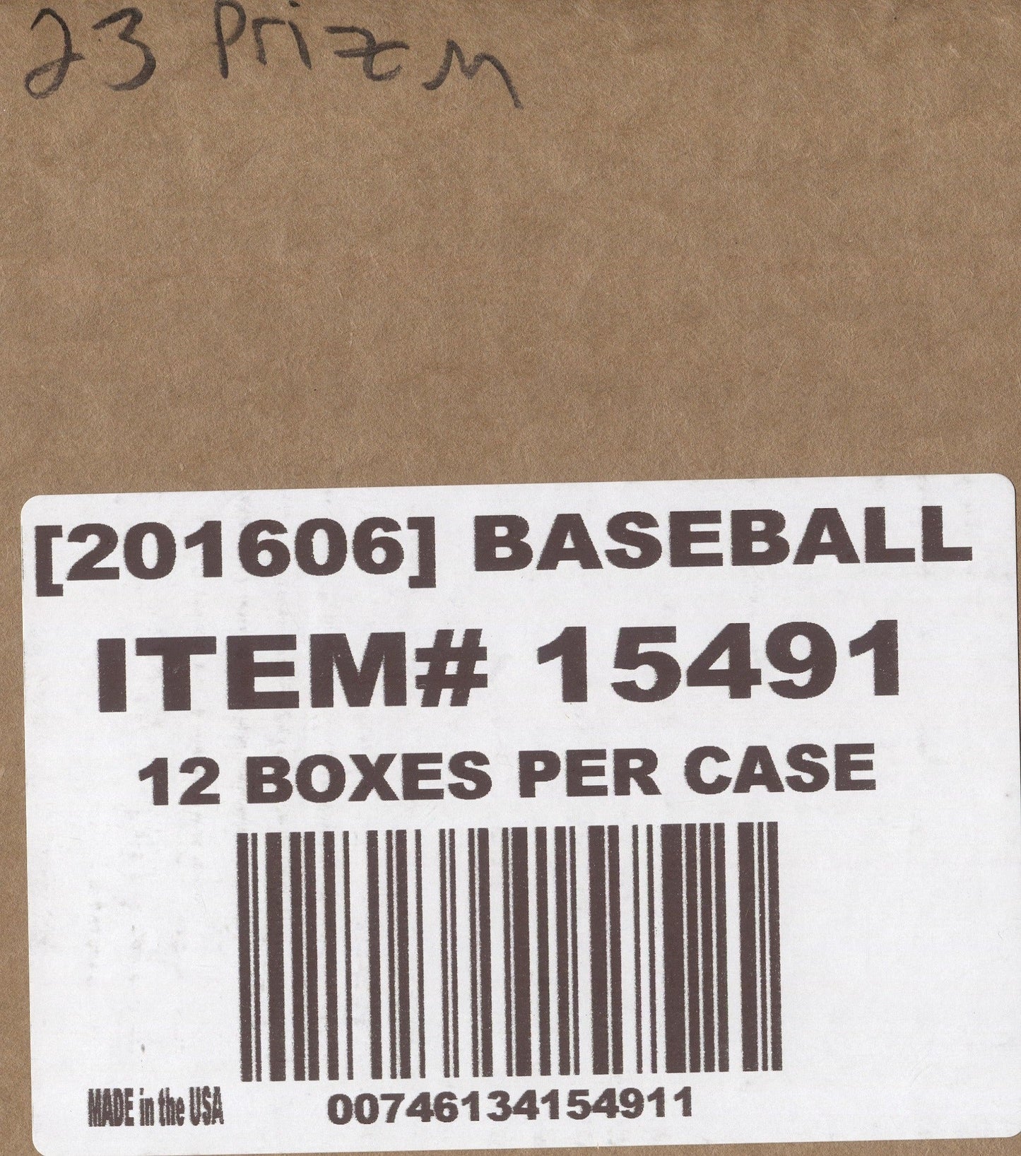 *LAST CASE* 2023 Panini Prizm Baseball Hobby, 12 Box Case