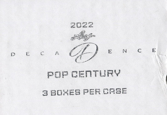 2023 Leaf Pop Century Decadence Hobby, 3 Box Case