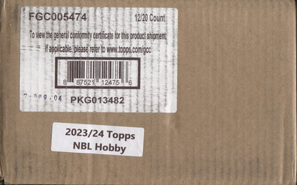 *LAST CASE* 2023-24 Topps NBL Basketball Hobby, 12 Box Case