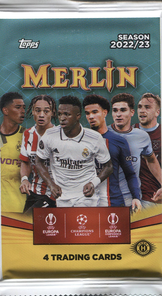 2022-23 Topps UEFA Club Competitions Merlin Chrome Soccer Hobby, Pack