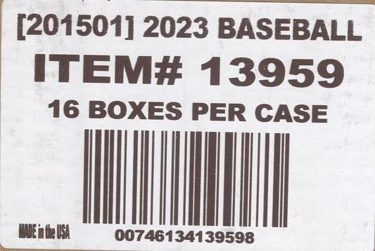 2023 Panini Donruss Baseball Hobby, 16 Box Case