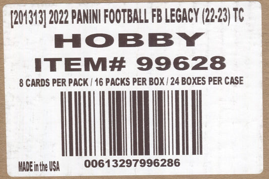 *LAST CASE* 2022 Panini Legacy Football Hobby, 24 Box Case