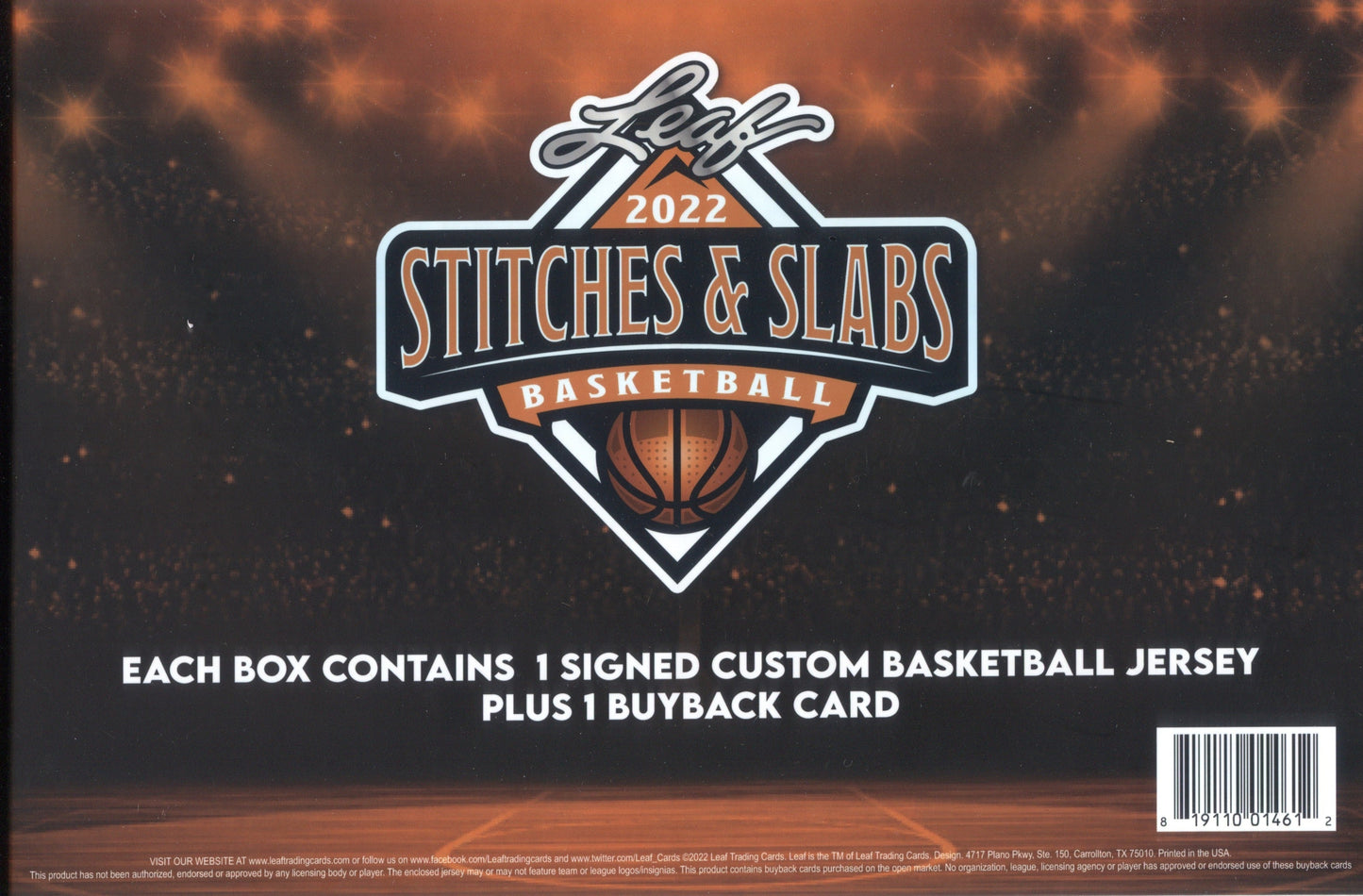 *LAST BOX* 2022 Leaf Stitches & Slabs Basketball Hobby, Box