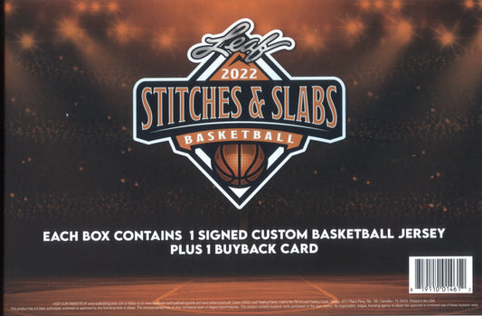 *LAST BOX* 2022 Leaf Stitches & Slabs Basketball Hobby, Box